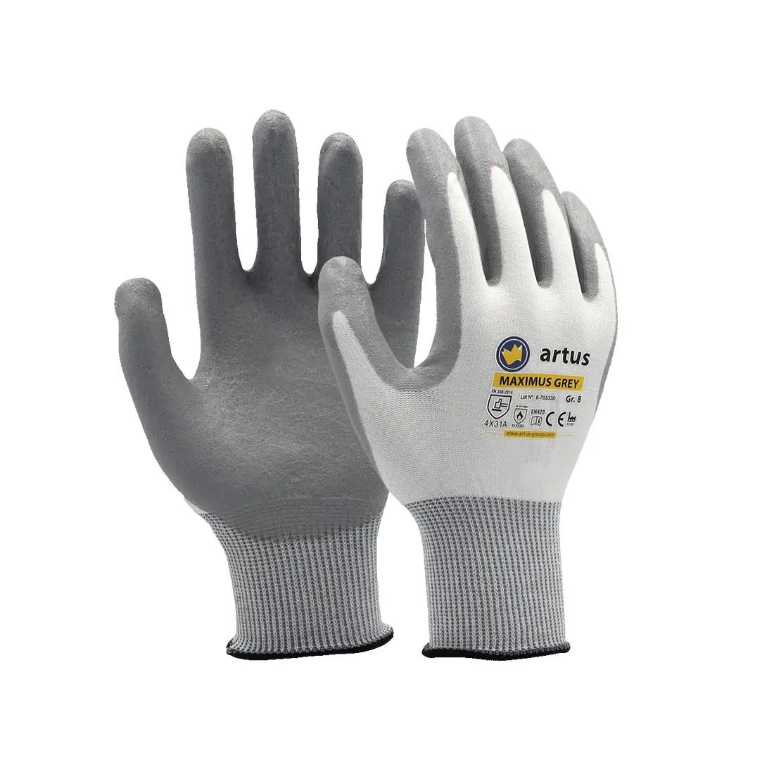 ARTUS - Strick-Montagehandschuh Maximus Grey grau/hellgrau