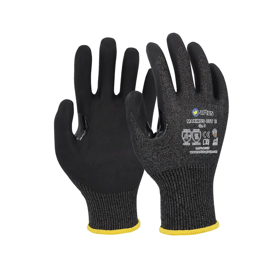 ARTUS - Schnittschutzhandschuh Maximus Cut E dunkelgrau/schwarz