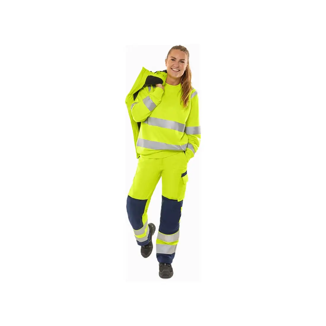FRISTADS - Hi-Vis Green Bundhose 2642 Damen